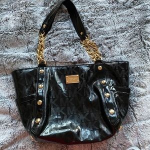 Black and Gold Michael Kors Shoulder Bag